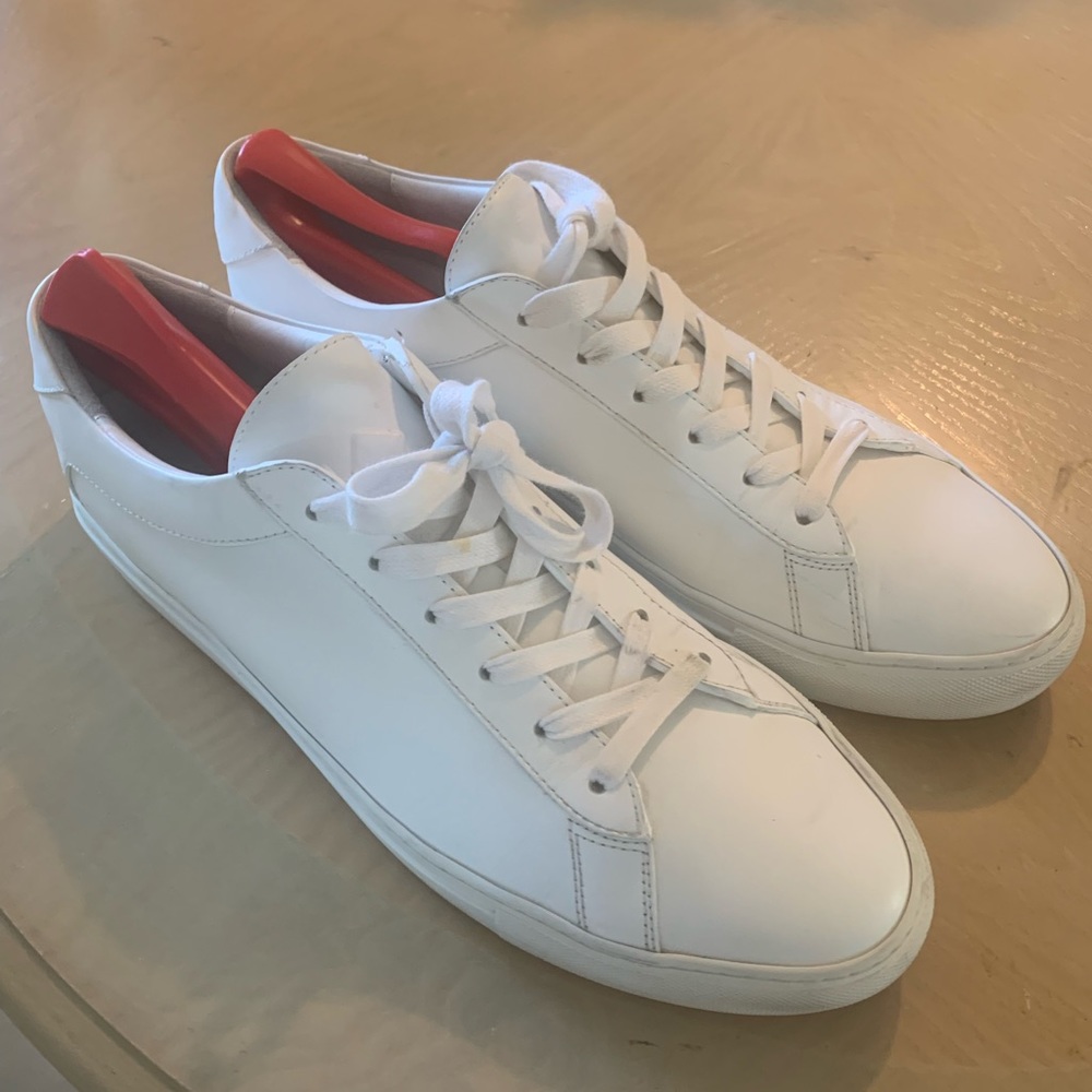 Koio  triple white capri leather sneakers size 46 lightly worn….